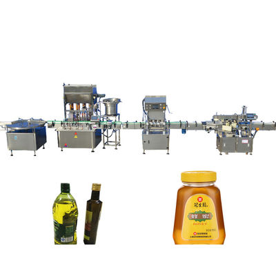 الصين 10-40 زجاجات / دقيقة العسل ملء آلة ، خطوة السيارات الصالحة للأكل النفط ملء آلة المزود